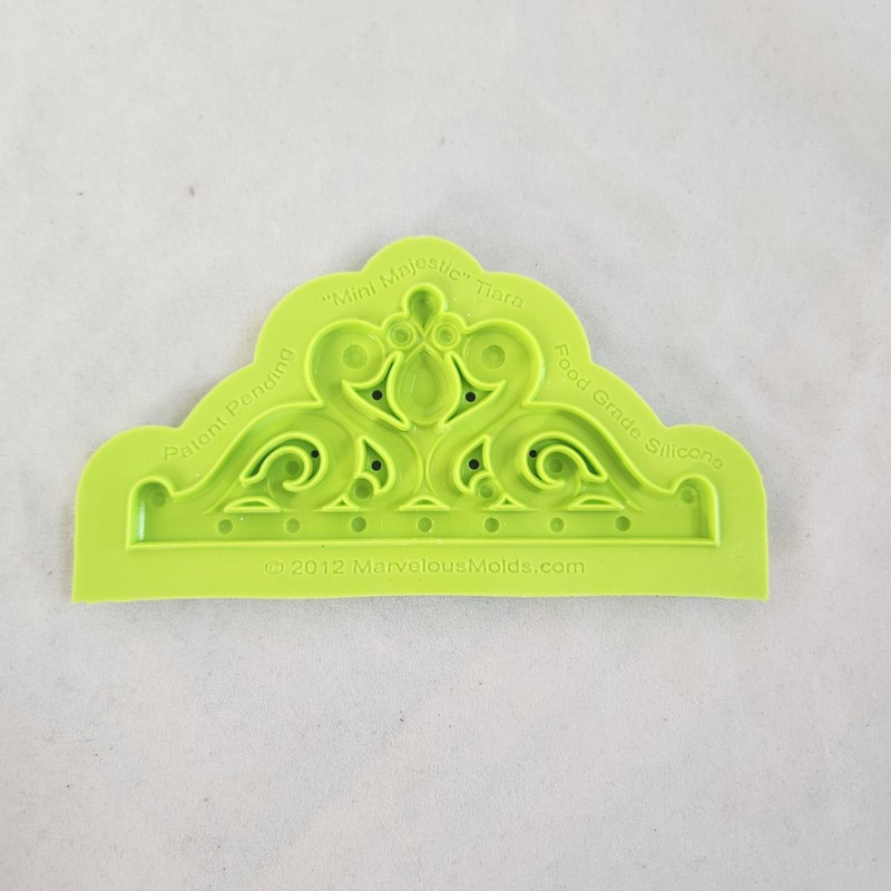 Marvelous Molds Mini Majestic Tiara Crown Silicone Jeweled Cake Topper Fondant