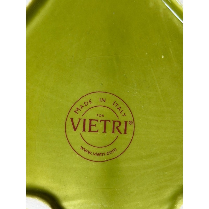 Vietri Pallini Christmas Tree Canapé Plates in red and green Set of 6 Italy RARE gallery
