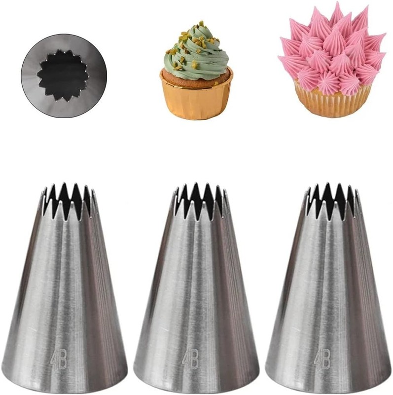 Churro Piping Tip,Piping Tips Eclair,Open Star Pastry Tip Large Piping,9FT Icing gallery