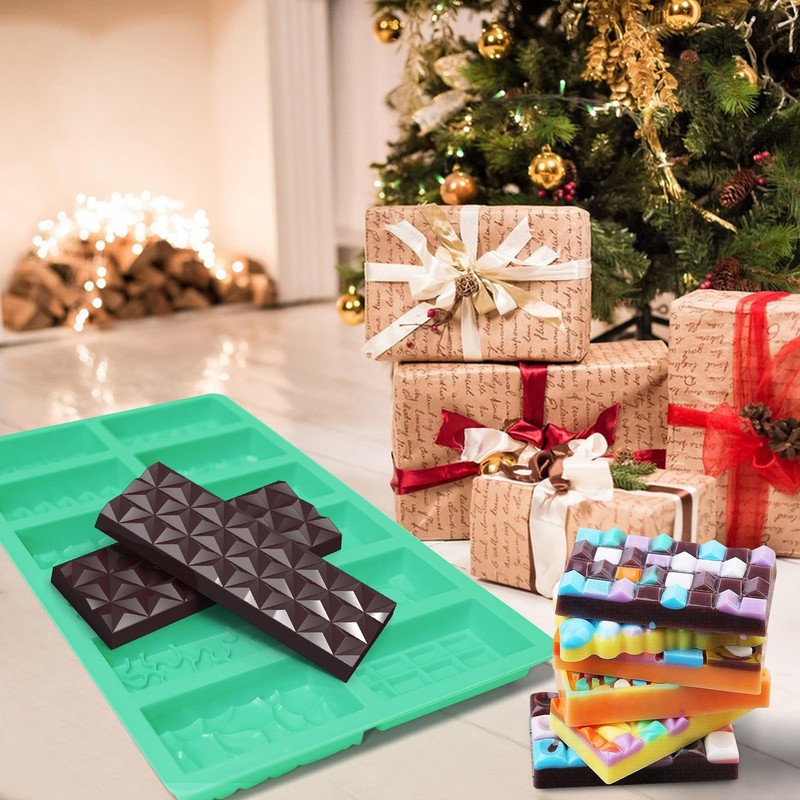 12 Shapes In 1 Mini Silicone Break Apart Chocolate Bar Mold 1 Inch Deep gallery
