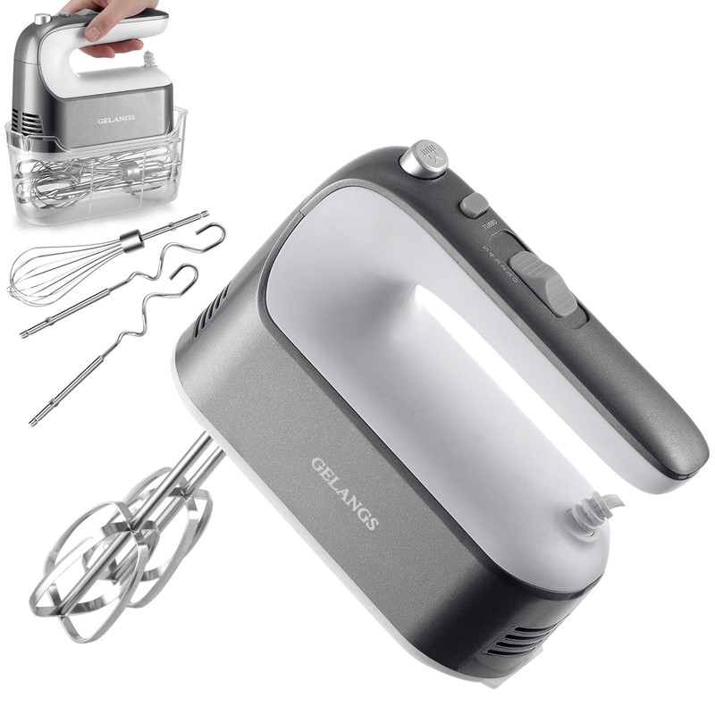 -400W Hand Mixer with Turbo Boost – 5-Speed, One-Touch Release, Copper Motor …
