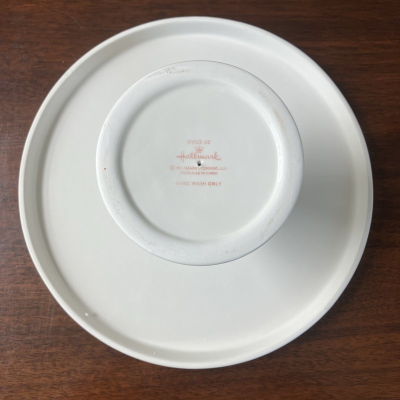 Hallmark Snowflake Pedestal Cake Stand - White Embossed - holidays and christmas gallery