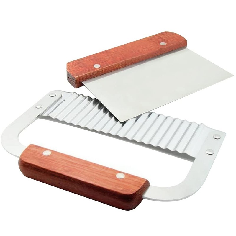 2 Pcs Stainless Steel Wavy Straight Soap Cutter Mold Loaf Cake Cutting Tool