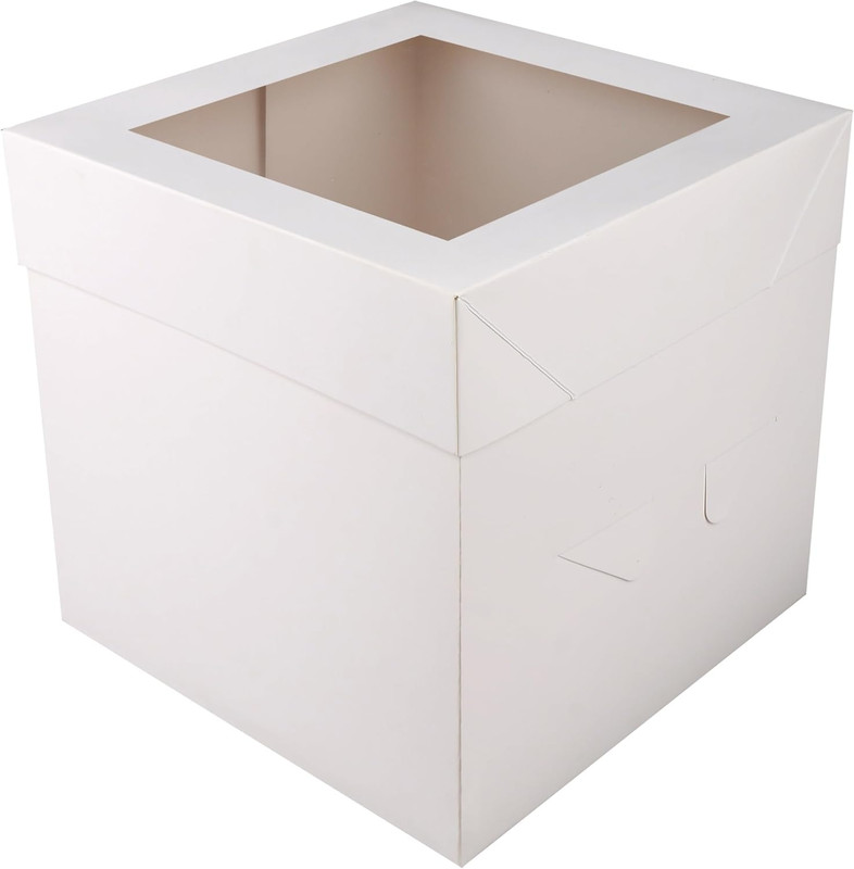 Cake Boxes – 8X8X8 Inch 12-Pack – Box with Window for Birthdays, Weddings and Pa