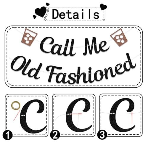 Vintage Whiskey Cocktail Party Banner - Call Me Old Fashioned gallery
