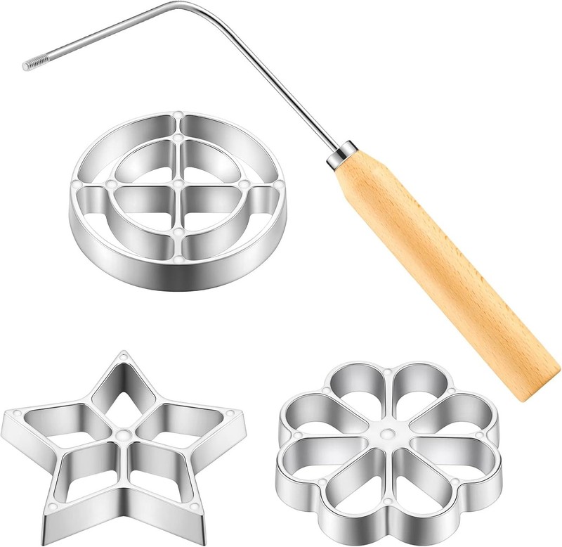 Achappam Mold Bunuelos Mold with Handle Rosette Maker Rosette Cookie Bunuelos…