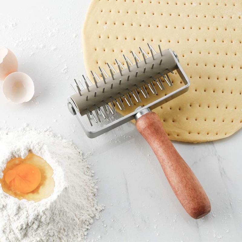 Pizza Dough Docker Roller - Pastry Docker Roller with Spike for Homemade Baki... gallery