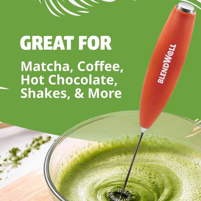 Milk Frother for Matcha and Coffee, Handheld Battery Operated Drink Mixer wit... gallery