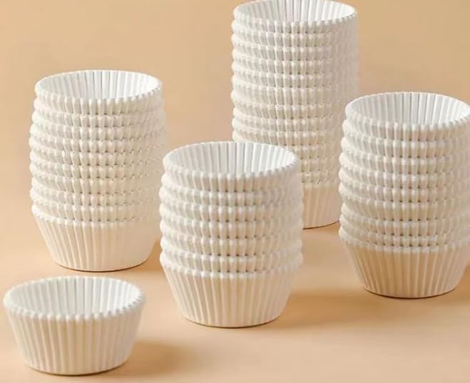 Premium White Paper Cupcake Liners, 1000 Count, Standard Size 2×1.5 Inch Baki…