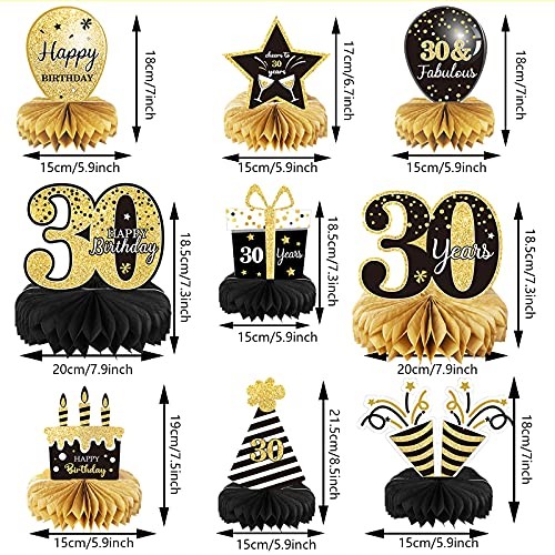 9 Pieces 30th Birthday Decoration 30 th Birthday Centerpieces for Tables gallery
