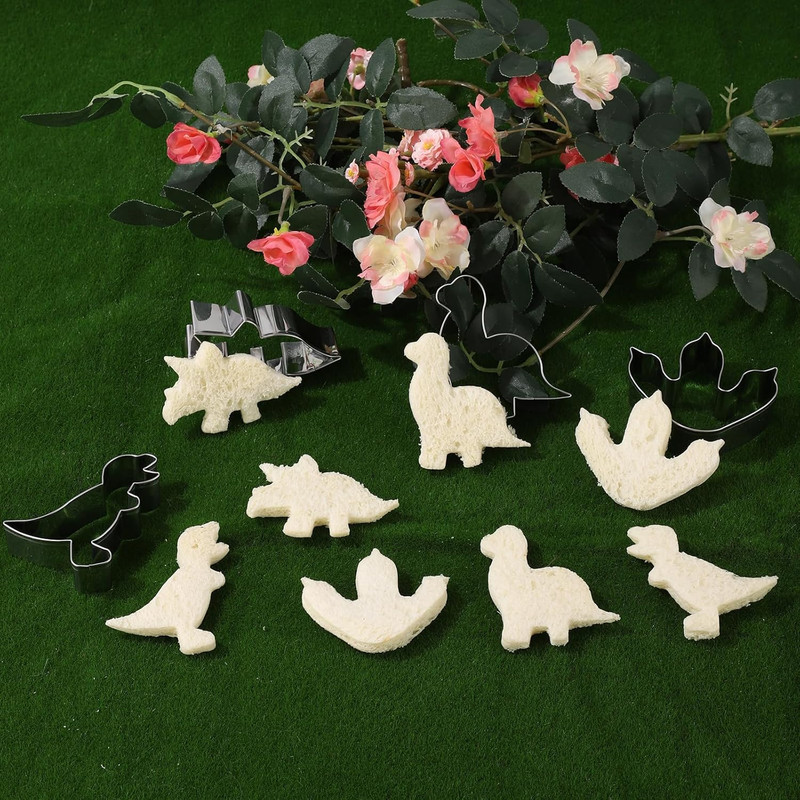 Cookie Cutter Dinosaur Cookie Cutter Set Small Size Stainless Steel Shaped for gallery