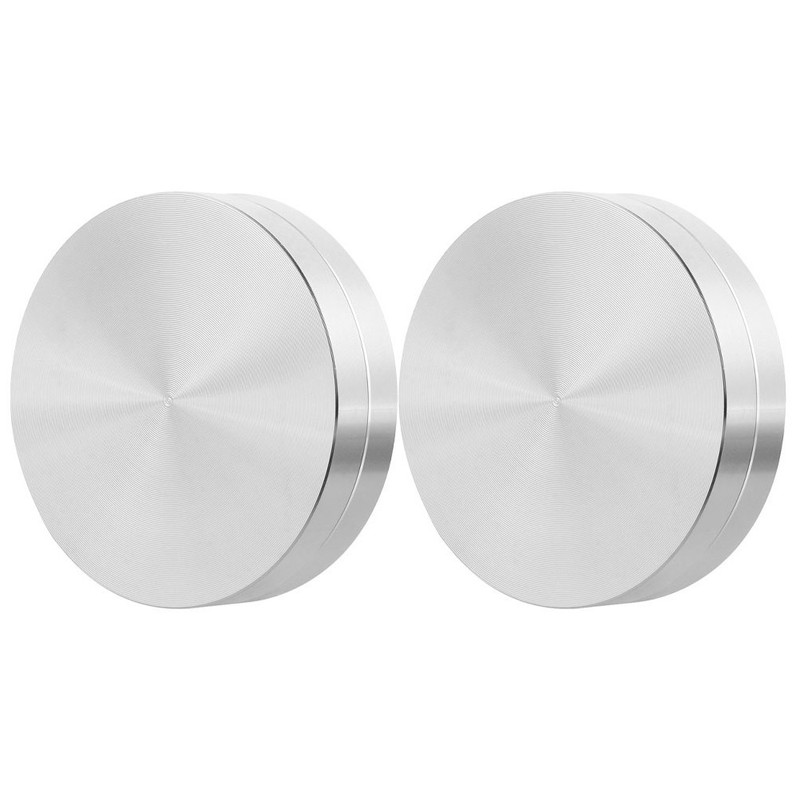 2 Pcs Rotating Cake Stand Bases Aluminium Alloy Table Turntable Bearings gallery