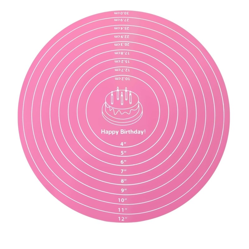 Silicone Baking Mat Cake 11.8"L x 0"W, Pink