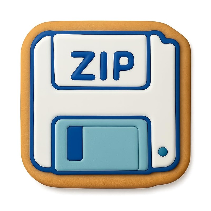 Y2K Nostalgia: Zip Drive Cookie Cutter & Stamp, Fondant & Clay - 4x4 gallery