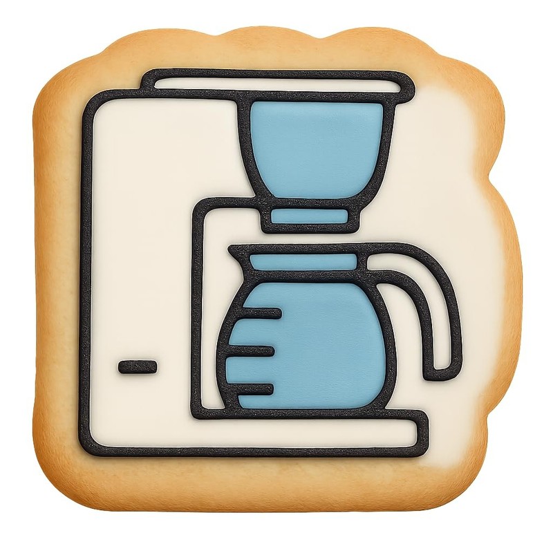 Multi-Cup Coffeemaker Cookie Cutter & Stamp – 4×4