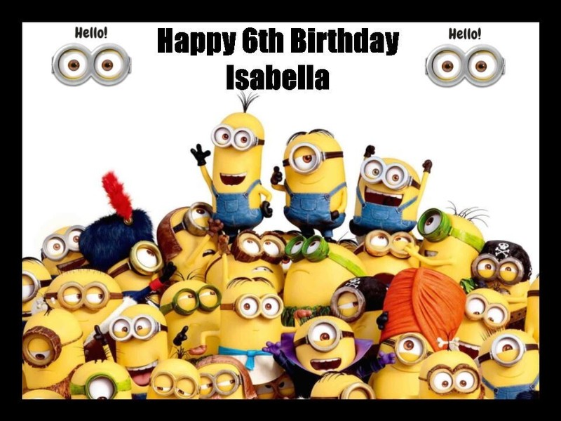 Minions Edible Cake Toppers Icing Birthday Cake & Cupcake Decorations (4 Sizes)