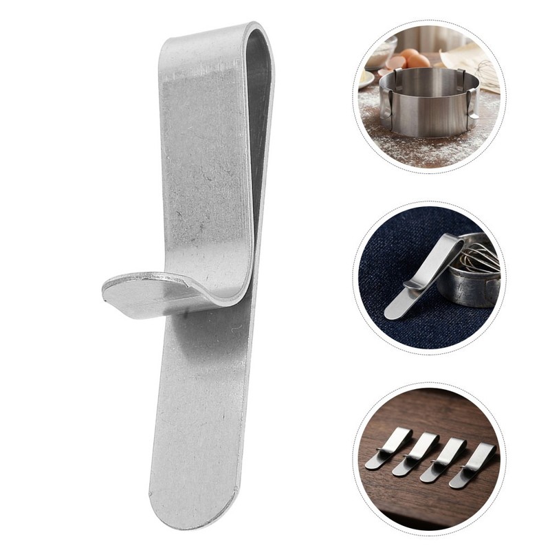 4pcs Stainless Steel Cake Ring Fastening Clips, Adjustable Cake Ring Fixing