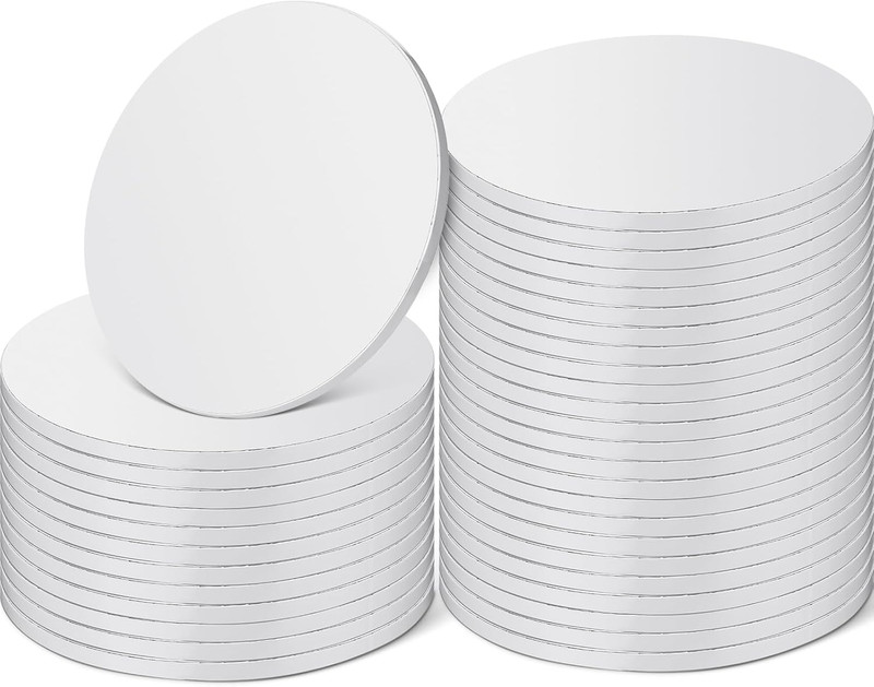 Layhit 36 Pack 12 Inch Cake Boards 1/2″ Thick round Cake Drum Sturdy Corrugated