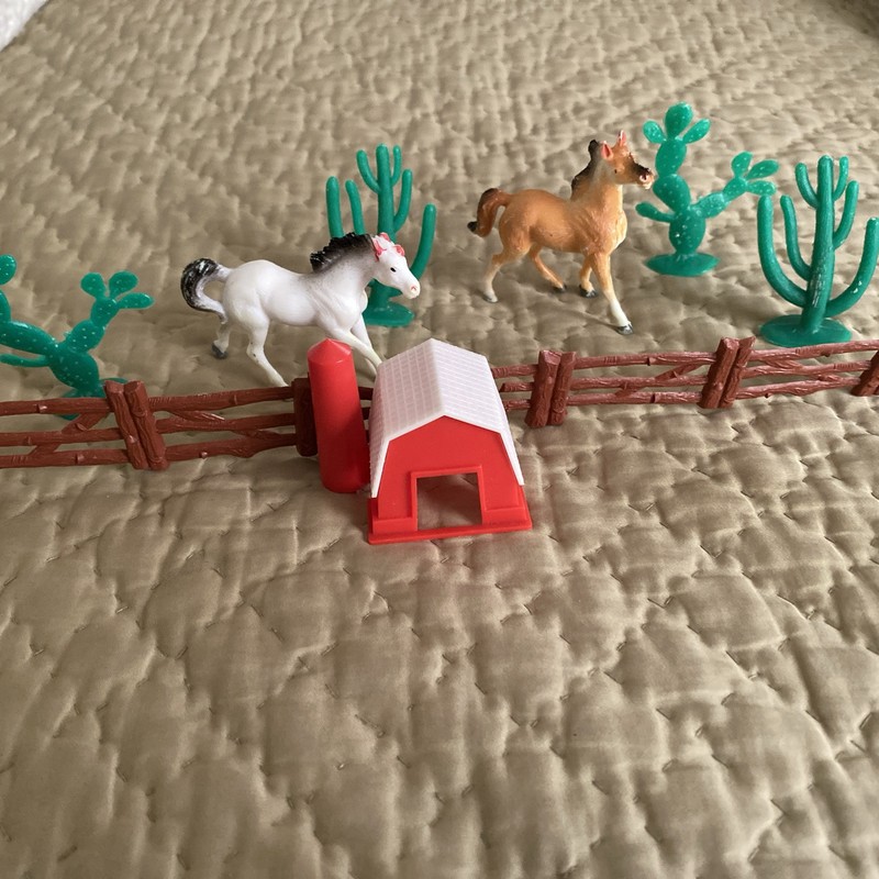 Vintage Western Round Up Miniature 2-3 Inch Cowboy Cake Decor-13 Total Pieces gallery