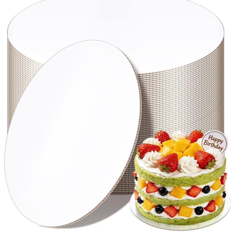 24 Pack 10 Inch Round Cake Boards,White Cardboard Cake Rounds 10 inch, Cake C…
