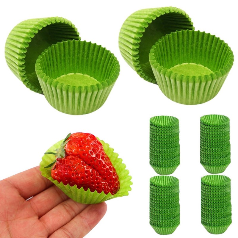 1000 Pack Mini Cupcake Liners 1.5 inch Green Paper Muffin Cups Cupcake Wrappe...