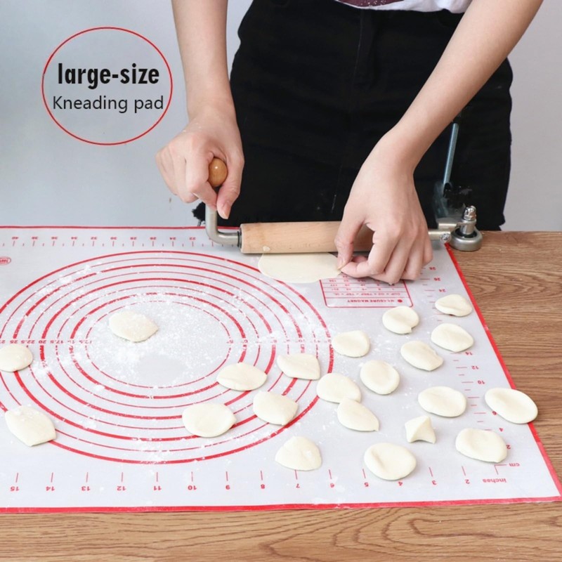24x16 Inch Extra Thick Silicone Baking Mat with Measurements | nomal, Red gallery