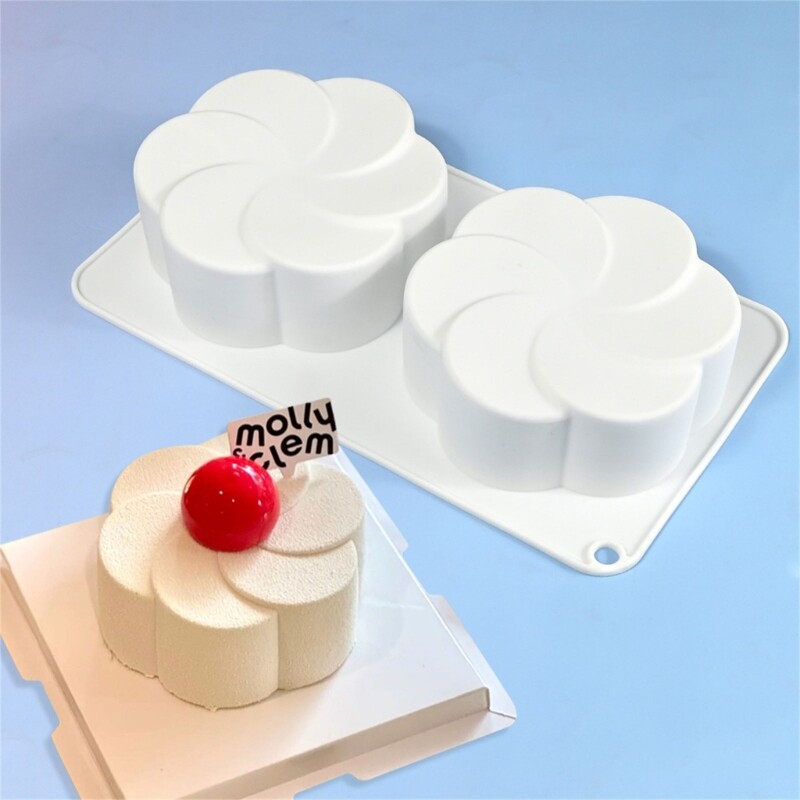 Elegant Fan Shape Flower Mousse Silicone Molds For Professional And DIY Baking gallery