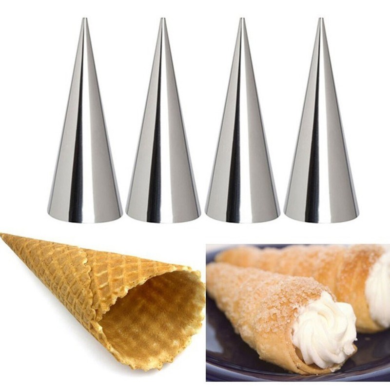16PCS Croissant Molds Conical Tube Pastry Cream Horn Cake Bread Mould gallery