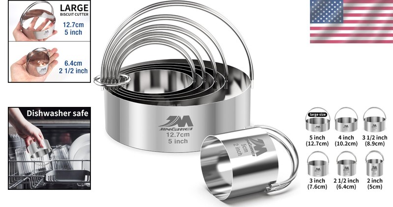 Professional Round Biscuit Cutter Set 6pcs gallery
