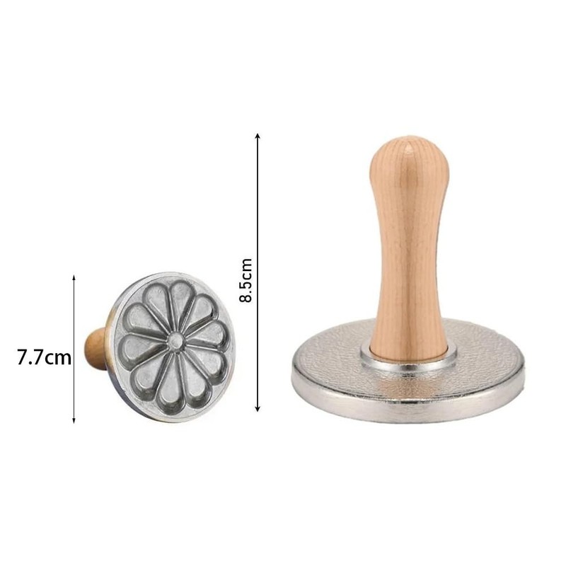 Cookie Stamps Wooden Handle Biscuit Mould Baking Tool Hand Press DIY Cookie P... gallery