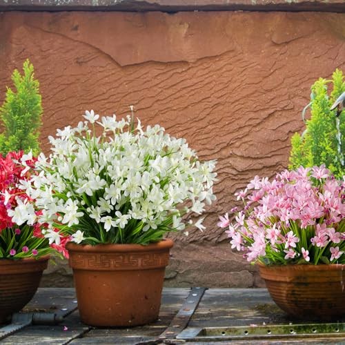 Bundles Artificial Daffodils Flowers, Fake Artificial Greenery UV 4 White gallery