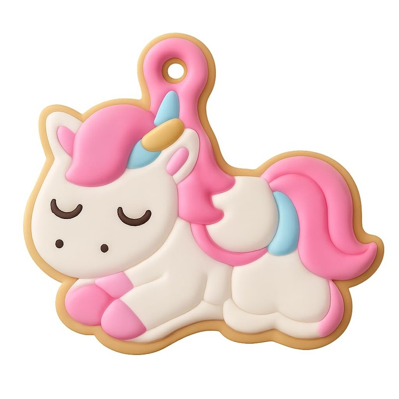 Sleeping Kawaii Carousel Horse Cookie Cutter & Stamp, Fondant & Clay - 4x3.2 gallery