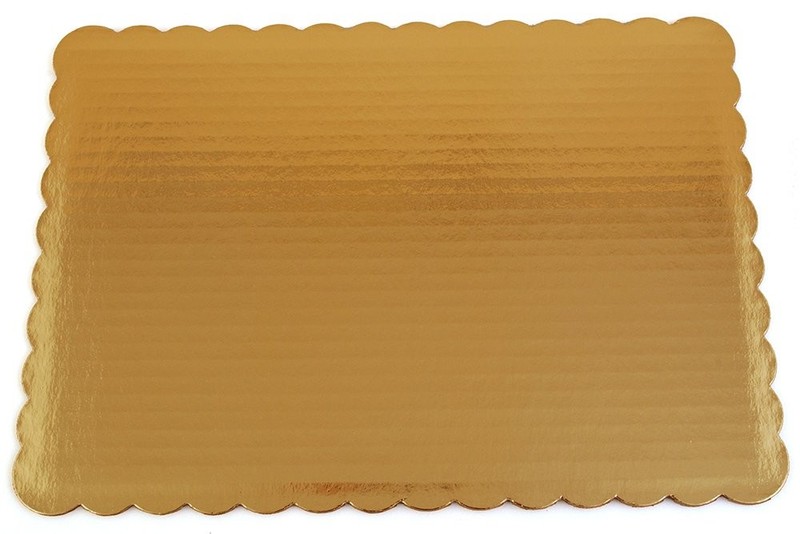 1645 Sturdy Corrugated Single Wall Cake Pad, Quarter Sheet, Gold Metallic, Gr…