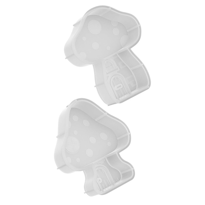 2 PCS Casting Silicone Mold Handmade Mushroom House Craft Candle gallery
