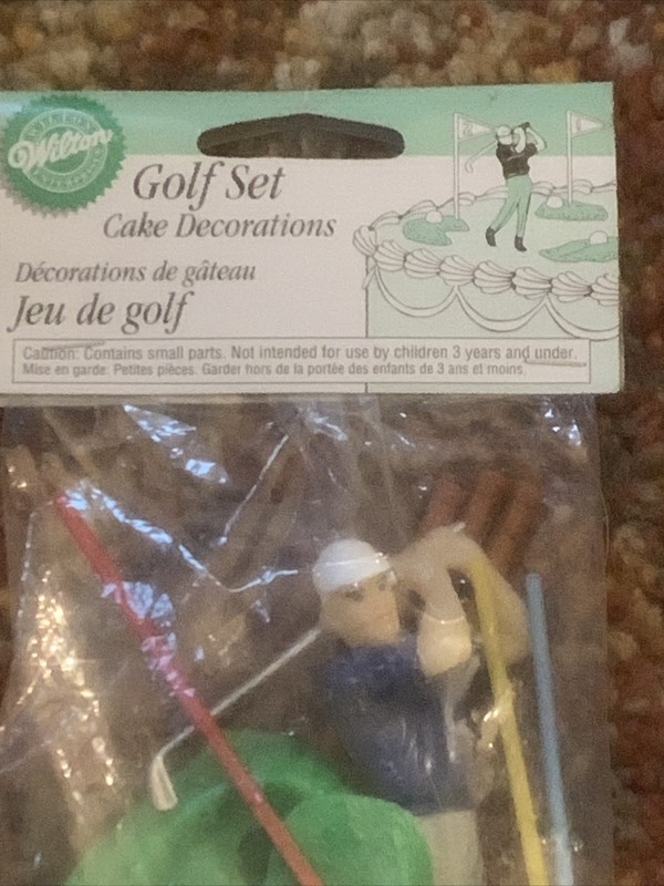 1991 Wilton golf set cake decoration topper 13pc Perfect For A Father’s Day Cake gallery
