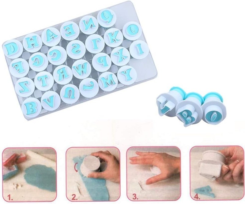 Creative 26-Piece Alphabet Cookie Stamp Set: Perfect for Gift & DIY Projects gallery
