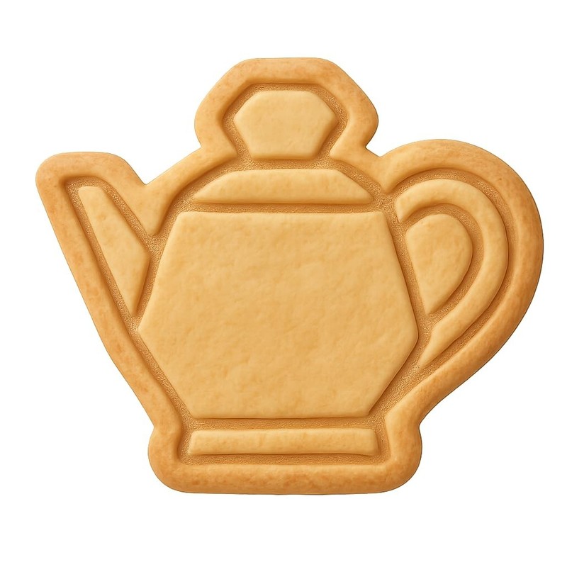 Geometric Teapot Cookie Cutter & Stamp, Fondant & Clay – 4×3.1