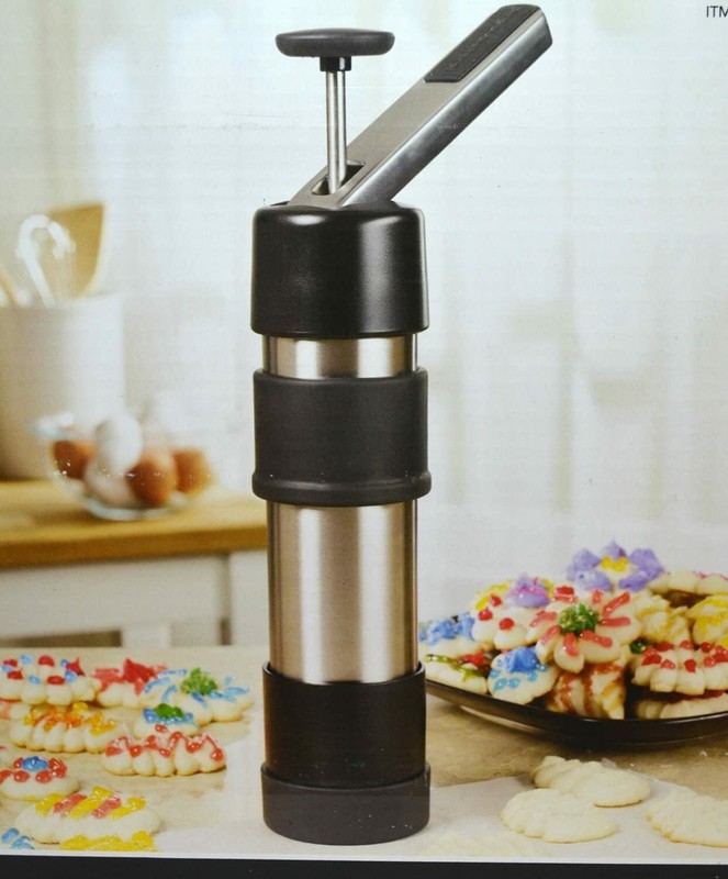 KitchenAid Gourmet Cookie Press Stainless Maker Set 12 discs (New Open Box.)