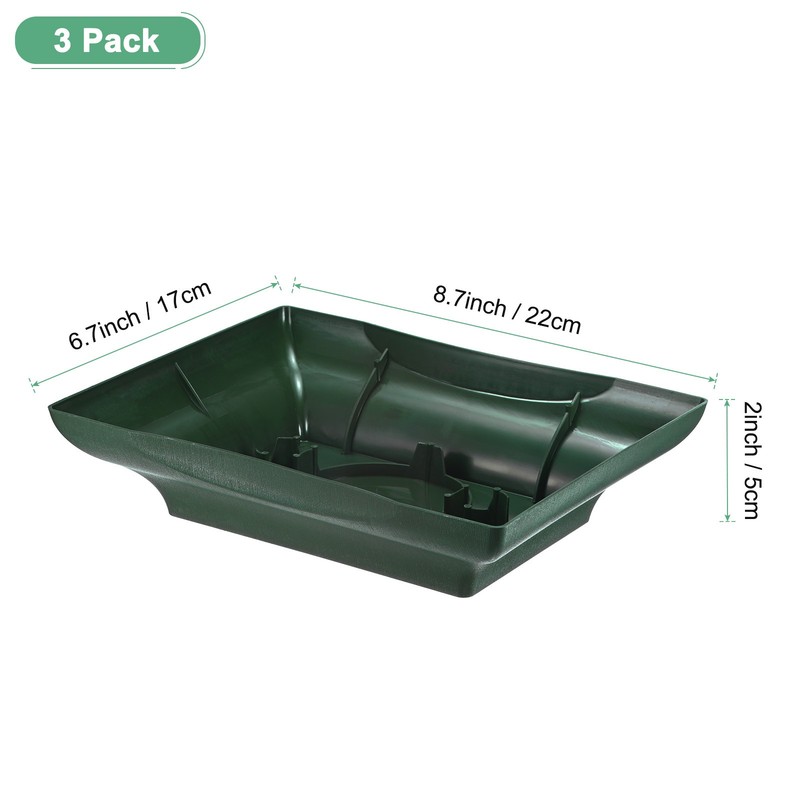 3-Pack Floral Arrangement Bowls, 8.7 Inch Floral Foam Bowl [Brown Green] gallery