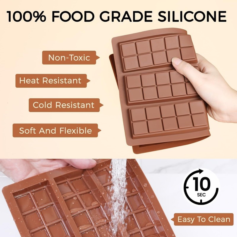 Food-Grade Silicone Deep Chocolate Mold - Perfect for Dubai Pistachio & Treats gallery