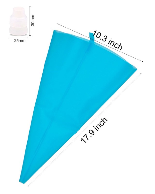 18 Inch Reusable Icing Bags 3-Pack Silicone Piping Bags, Large Pastry Bags Ca... gallery