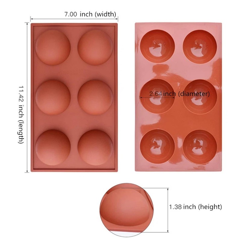3Pcs Silicone Molds Chocolate Cake Candy Jelly Cookie Mold Round Shape 6 Holes gallery