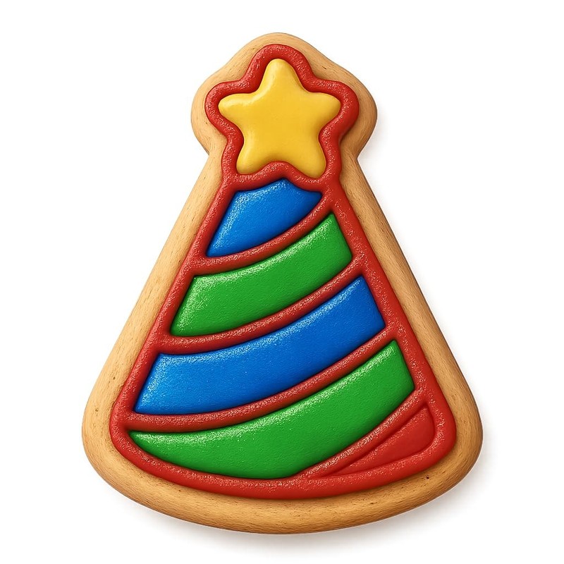 Striped Party Hat Cookie Cutter & Stamp – 4×3