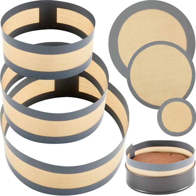 3 Set Silicone Baking Mat for 4, 7, 9 Inch Springform Pan Protector Nonstick