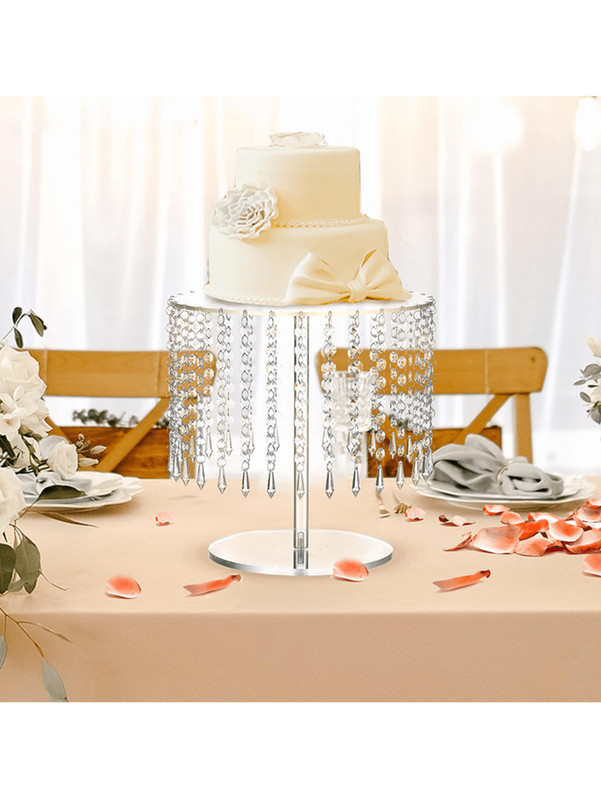 Acrylic Cake Stand 12.2'' Clear Cupcake Dessert Display Plate US STOCK gallery