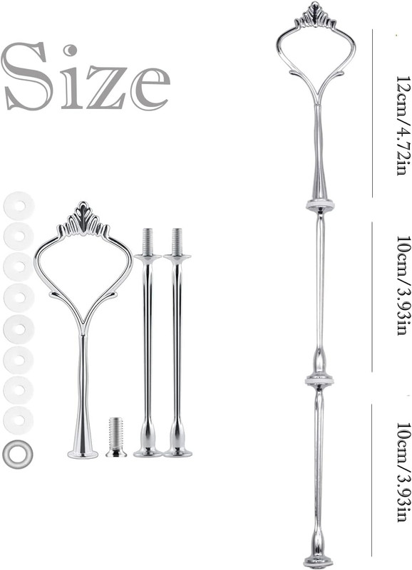 6 Sets Cake Tray Stand Handle, 3 Tier Cake Stand Fittings Hardware Holder for W gallery