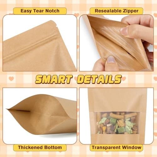 150 Pack Treat Bags, Cookie Bags, 150 Pack 5.9x8.6in (15x22cm) Yellow gallery
