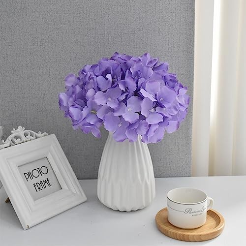 FagusHome Silk Hydrangea Heads 30 Pcs Artificial Flowers Only Light Purple gallery