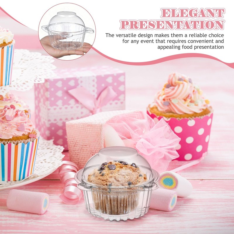 Cute Bear Cake Packaging Boxes - 50 Pcs Adorable Muffin & Dessert Takeout Con... gallery