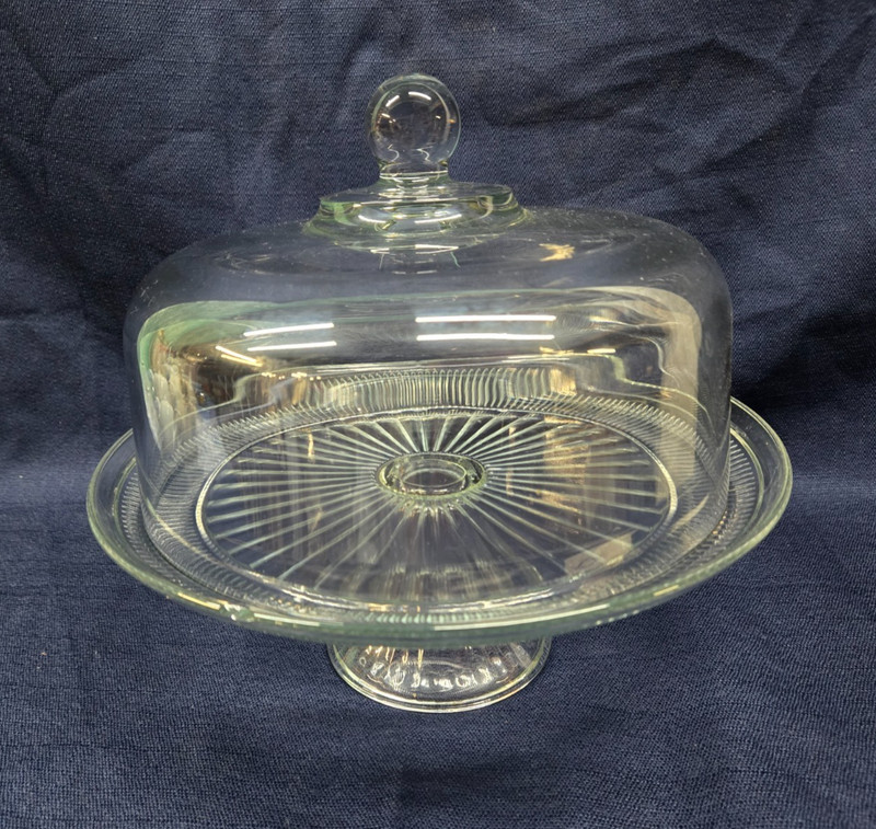 Glass Clear Cake Display Plate and Lid – Decorative Cake Display